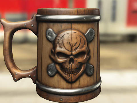 Skull Tankard 3D 모델