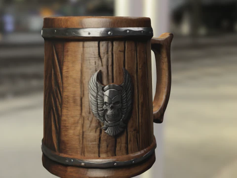 Skull Tankard 3D Model