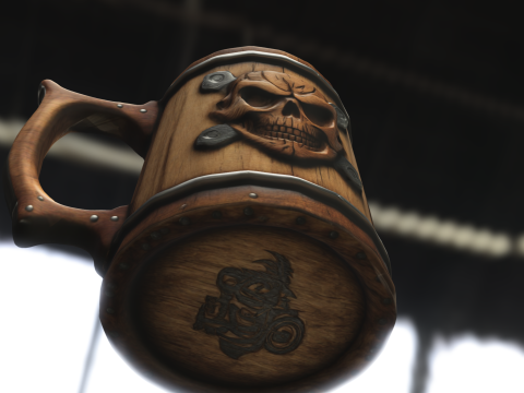 Skull Tankard 3D 모델