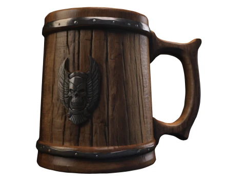 Skull Tankard 3D Model