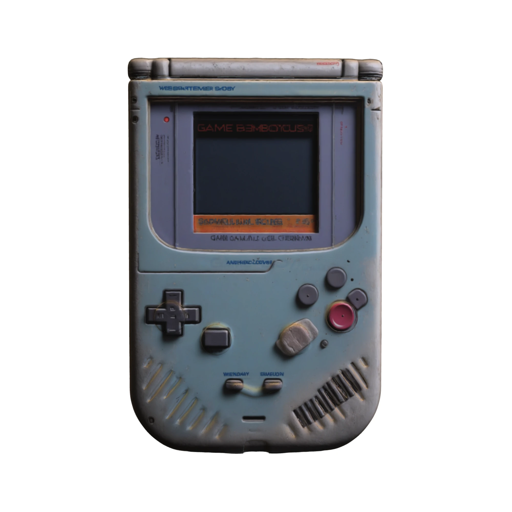 Retro Handheld Console 3D Model .c4d .max .obj .3ds .fbx .stl .blend 