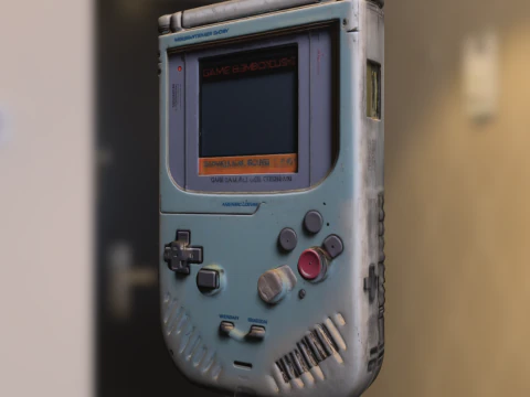 Retro Handheld Console 3D Model