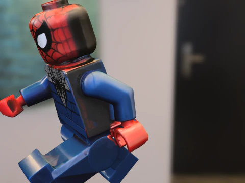Spider mand lego Minifigure 3D Model