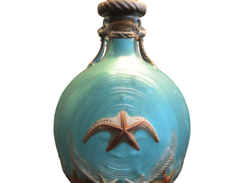 Decorative Starfish Potion Bottle Modelo 3D