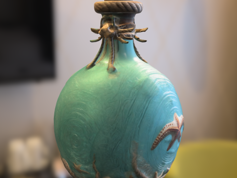 Bottiglia decorativa per pozione di stella marina Modello 3D