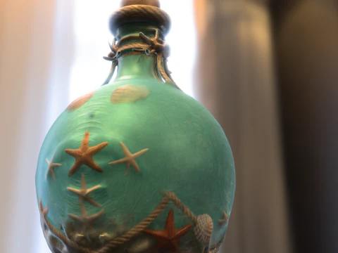 Decorative Starfish Potion Bottle 3D Model