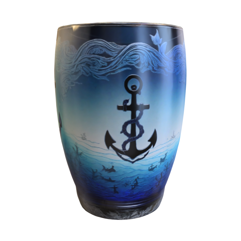 Nautical Anchor Barrel 3D मॉडल .c4d .max .obj .3ds .fbx .stl .blend