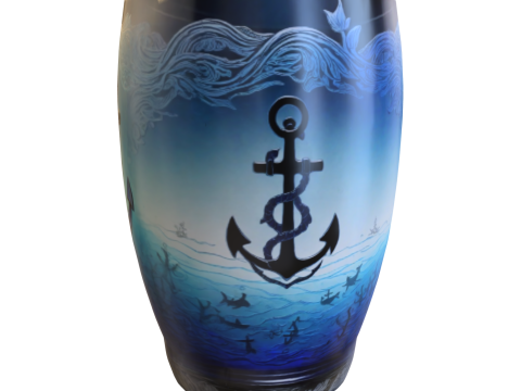 Nautical Anchor Barrel 3D Model