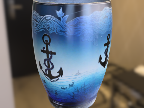 Nautical Anchor Barrel 3D मॉडल