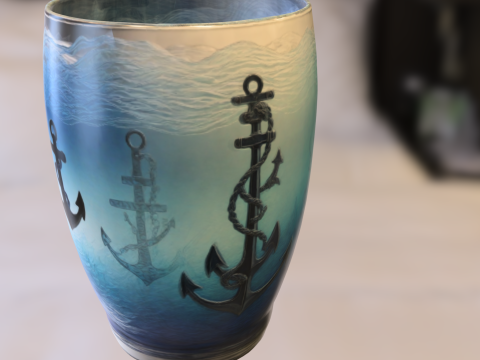 Nautical Anchor Barrel 3D मॉडल