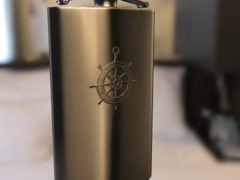 Nautical Hip Flask Modello 3D