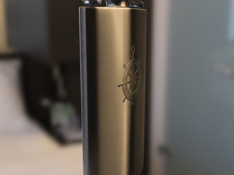 Nautical Hip Flask 3D Модель