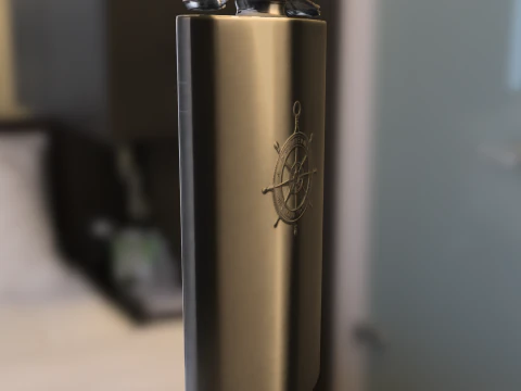 Nautical Hip Flask 3D Model
