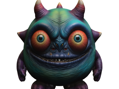 Cartoon Monster Character 3D Model