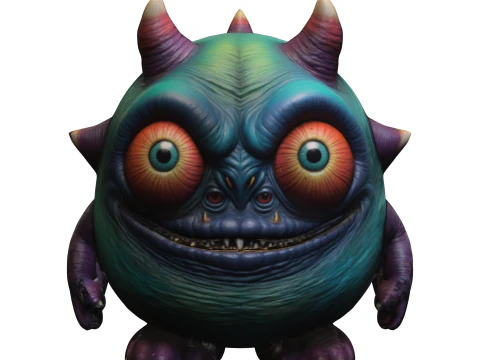 Personaggio mostro dei cartoni animati Modello 3D
