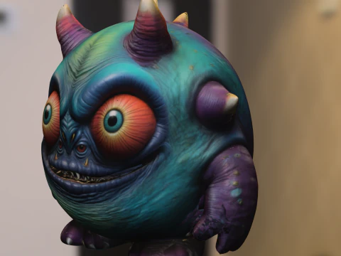 Cartoon Monster Character 3D Model