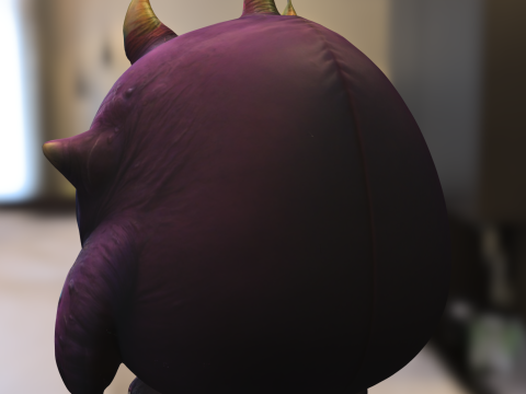 Cartoon Monster with Spikes 3D Modell