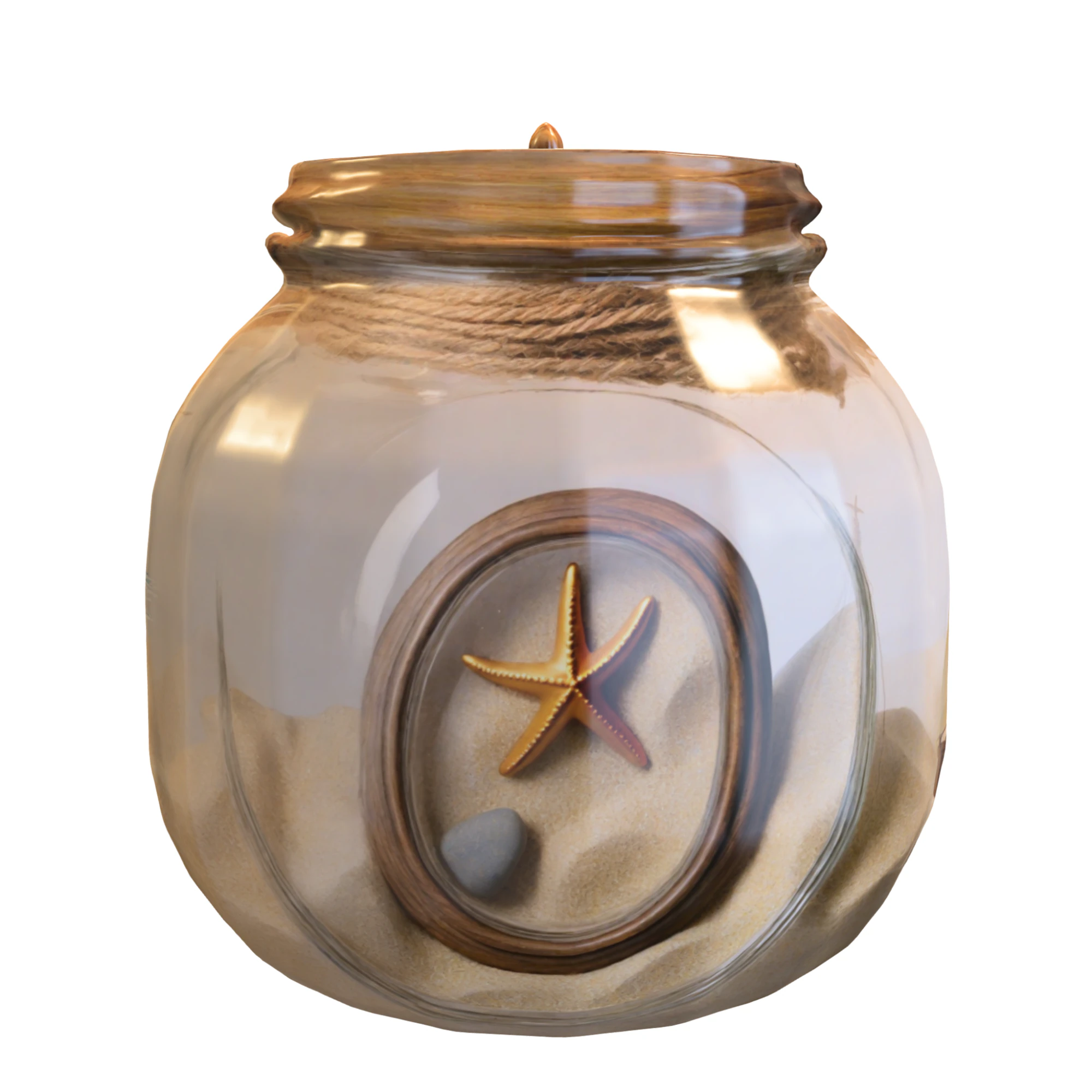 Decorative Nautical Jar 3D Model .c4d .max .obj .3ds .fbx .stl .blend 