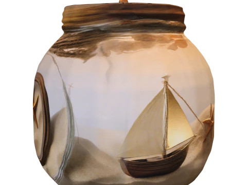 Decorative Nautical Jar 3D Model