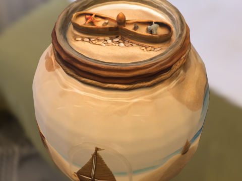 Декоративна морська банка 3D Модель