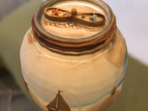 Decorative Nautical Jar 3D Model