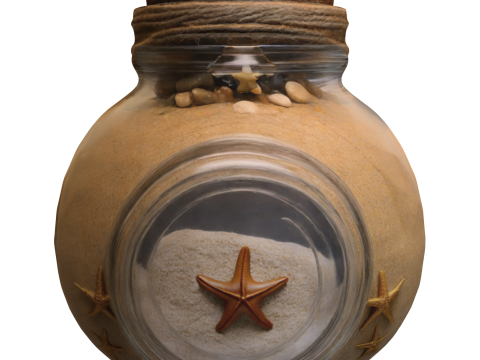 Starfish Sand Jar Model 3D