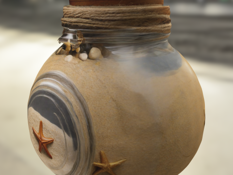 Starfish Sand Jar 3D Model