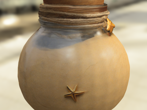 Starfish Sand Jar 3D Model