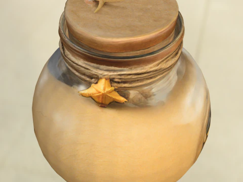 Starfish Sand Jar 3D Model
