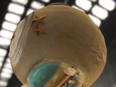 Starfish Sand Jar 3D Model