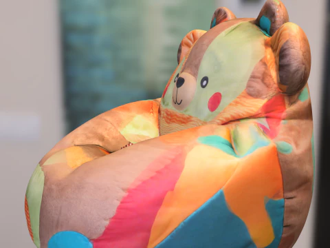 Cute Bear Bean Bag Chair 3D Model