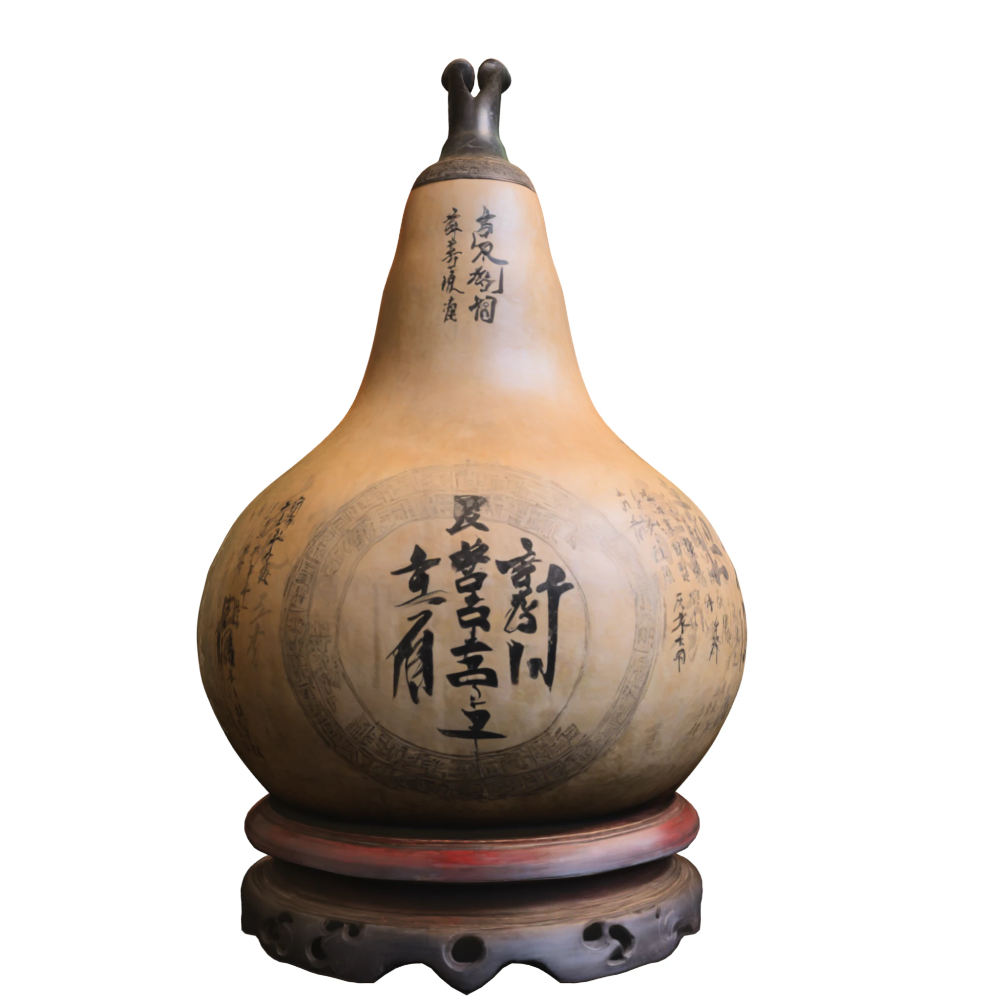 Antique Chinese Gourd Vessel 3D Model .c4d .max .obj .3ds .fbx .stl .blend 