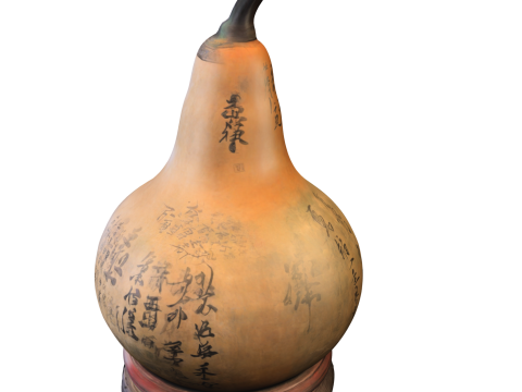 Antique Chinese Gourd Vessel 3D Model