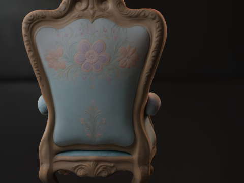 Ornate Easter Egg Armchair 3D Model