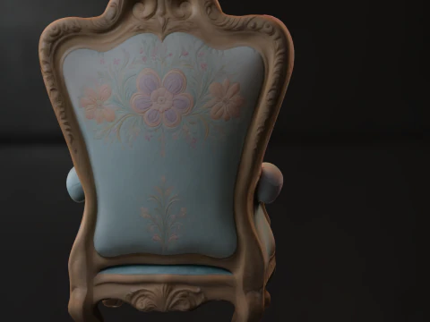 Ornate Easter Egg Armchair 3D Model