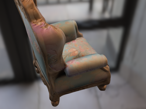 Ornate Easter Egg Armchair 3D Model