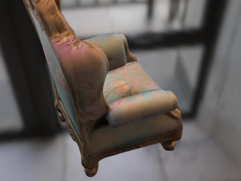 Ornate Easter Egg Armchair 3D Model