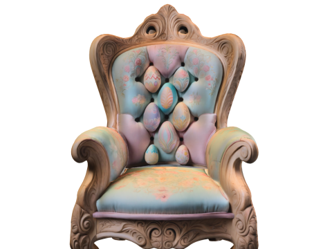 Ornate Easter Egg Armchair 3D Model