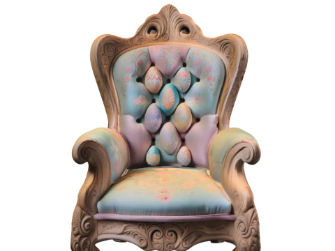Ornate Easter Egg Armchair 3D Model