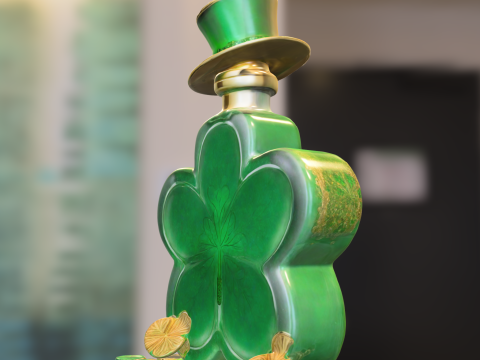Shamrock Potion Bottle 3D Model