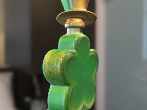 Shamrock Potion Bottle 3D Model