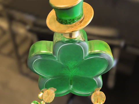 Shamrock Potion Bottle 3D Model