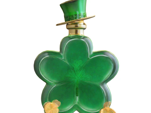 Shamrock Potion Bottle 3D Model