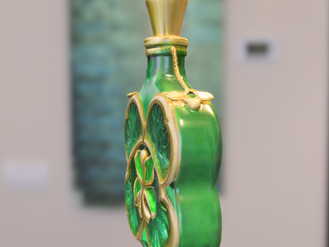 Golden Shamrock Elixir Bottle 3Dモデル