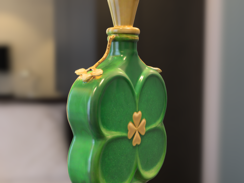 Golden Shamrock Elixir Bottle 3Dモデル