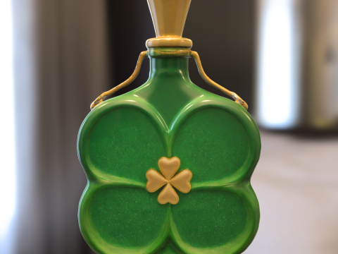 Golden Shamrock Elixir Bottle 3Dモデル