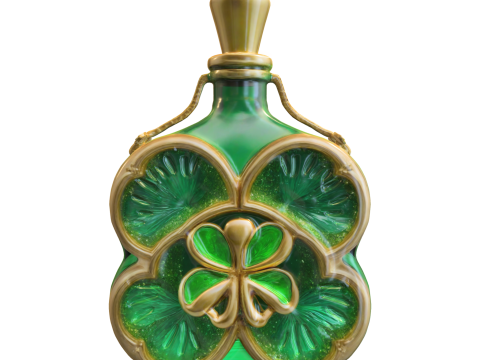 Golden Shamrock Elixir Bottle 3Dモデル