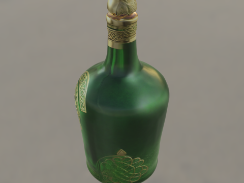 Celtic Clover Bottle 3Dモデル