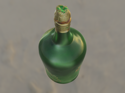Celtic Clover Bottle 3Dモデル