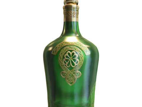 Celtic Clover Bottle 3D Model